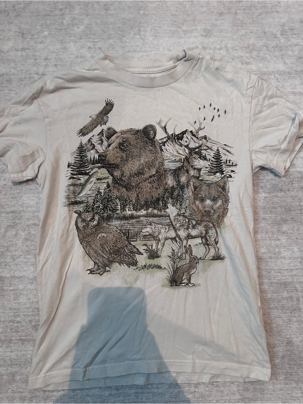 Abercrombie & Fitch Light Beige Crewneck Tee